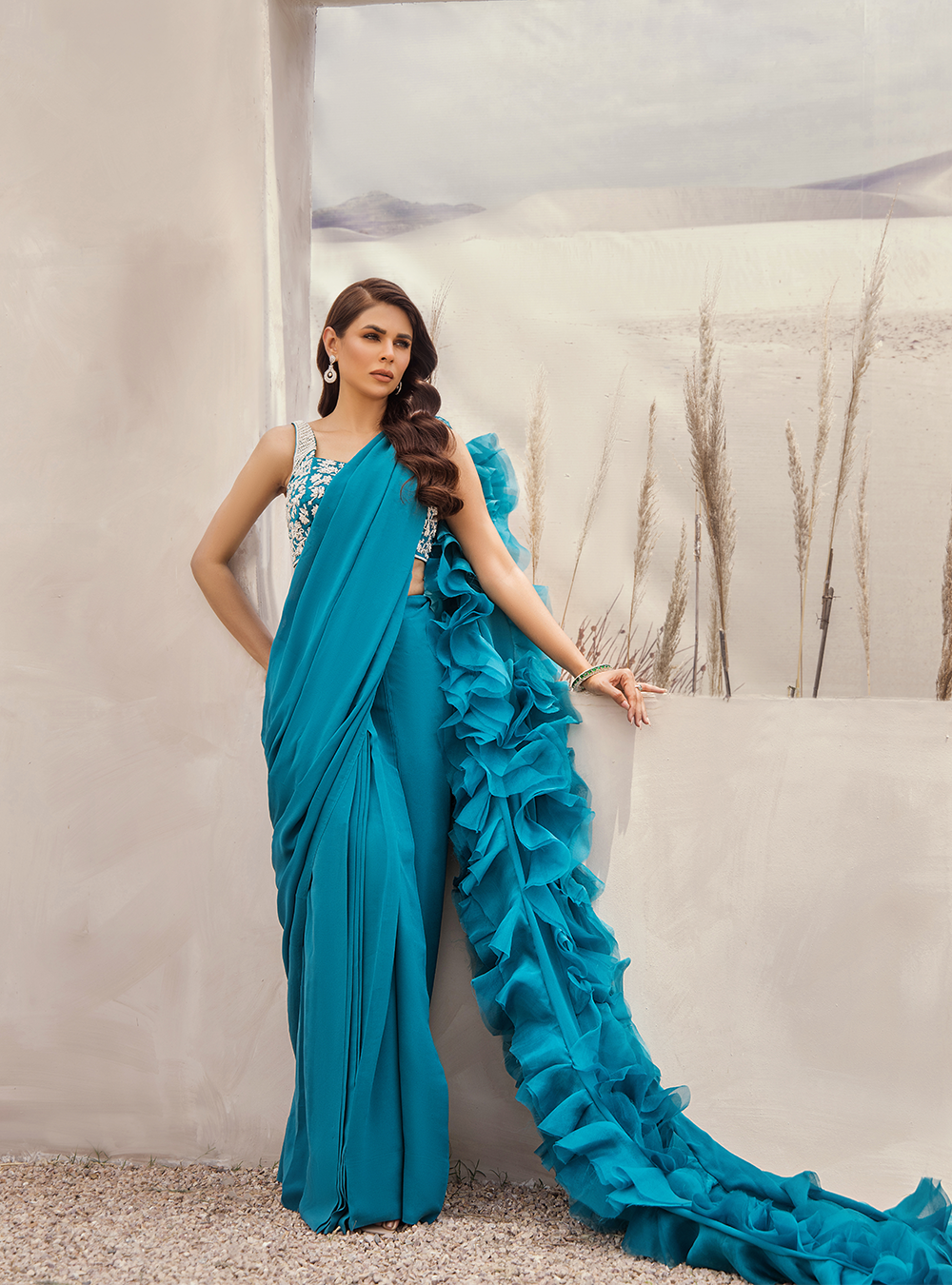 Oceana Ruffle Saree