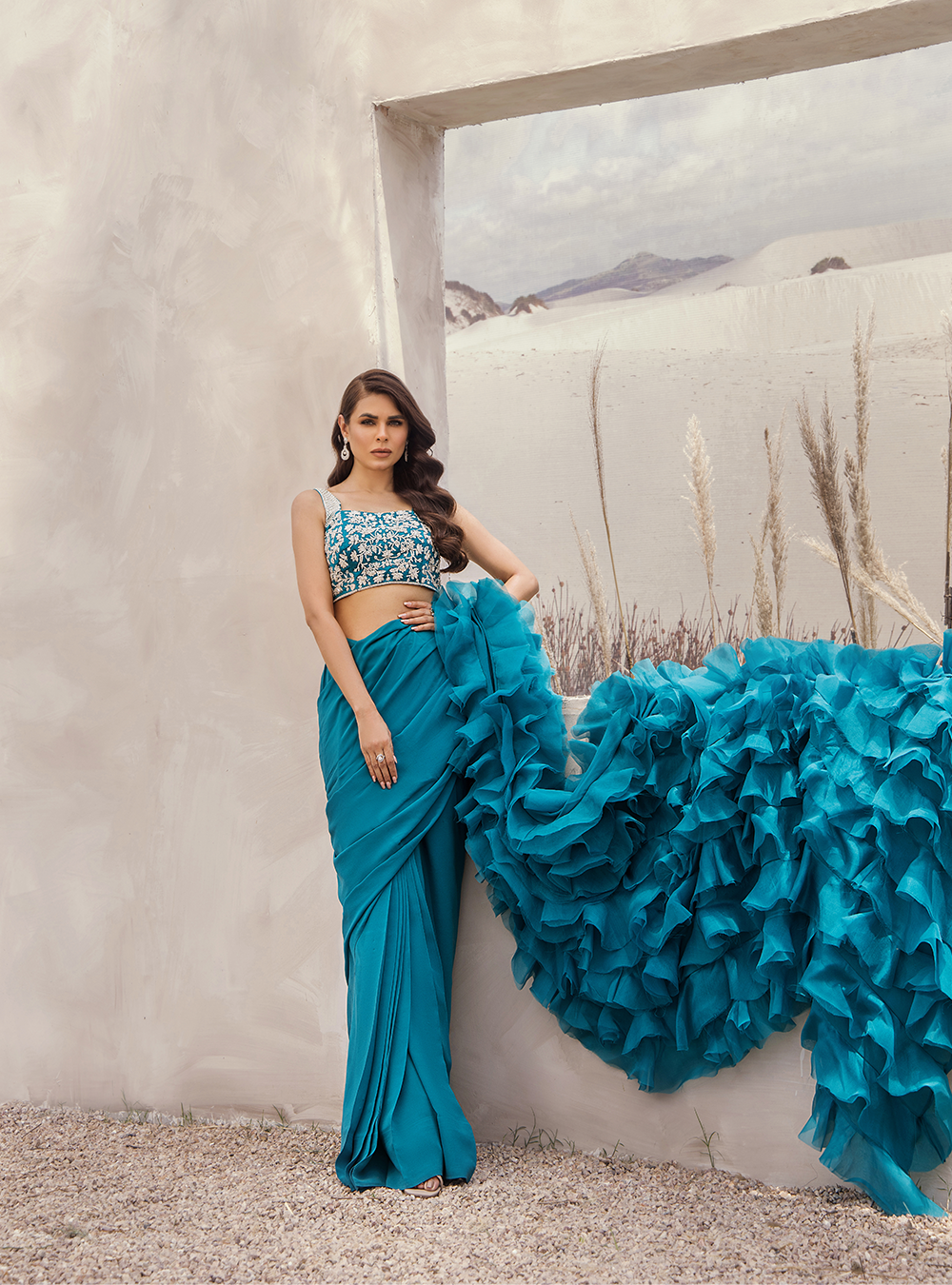 Oceana Ruffle Saree